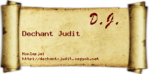 Dechant Judit névjegykártya